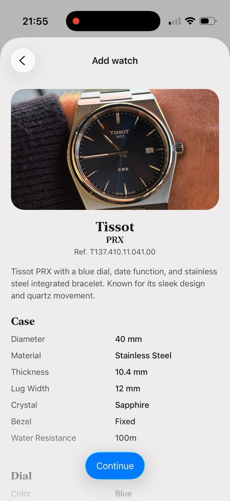 AI Add Watch - AI-powered watch recognition